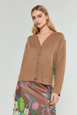 Floral Contrast Cardigan