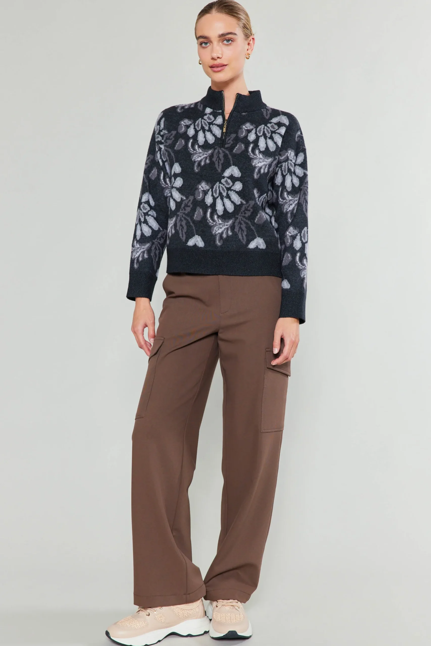 Floral Jacquard Sweater