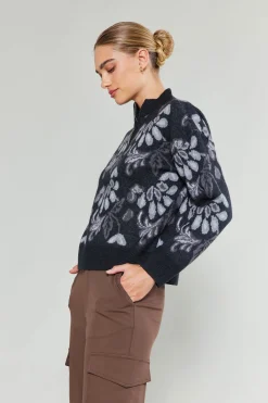 Floral Jacquard Sweater
