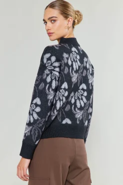 Floral Jacquard Sweater