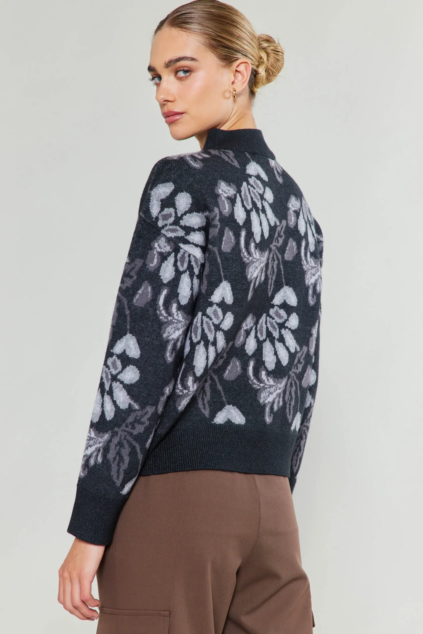 Floral Jacquard Sweater