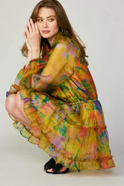 Floral Organza Mini Dress