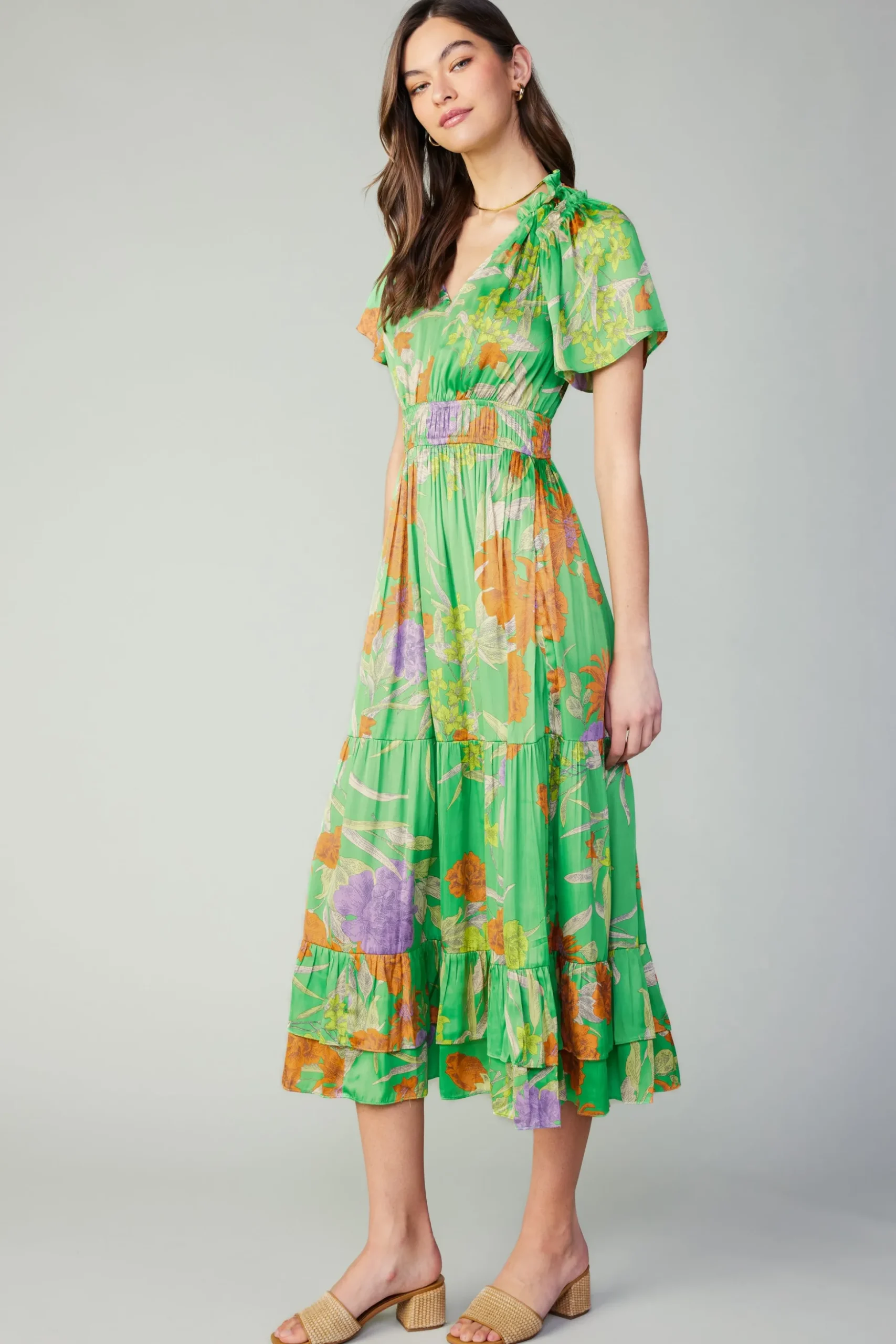 Floral Pattern Maxi Dress