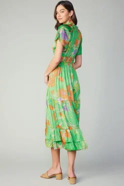 Floral Pattern Maxi Dress