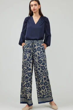 Floral Patterned Pull On Pants