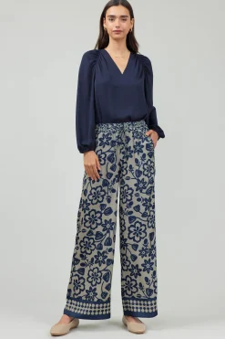 Floral Patterned Pull On Pants