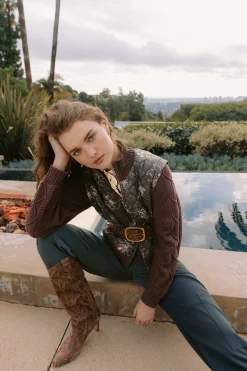 Floral Patterned Sweater Jacket