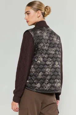 Floral Patterned Sweater Jacket