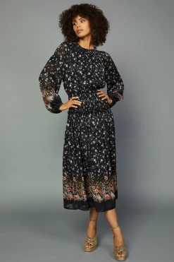 Floral Smocked Midi Dress