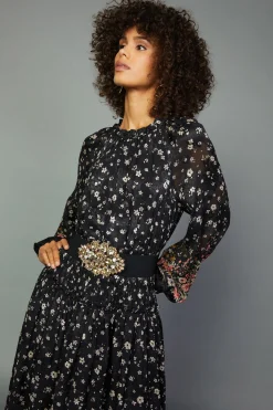 Floral Smocked Midi Dress