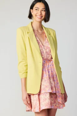 Floral Surplice Mini Dress