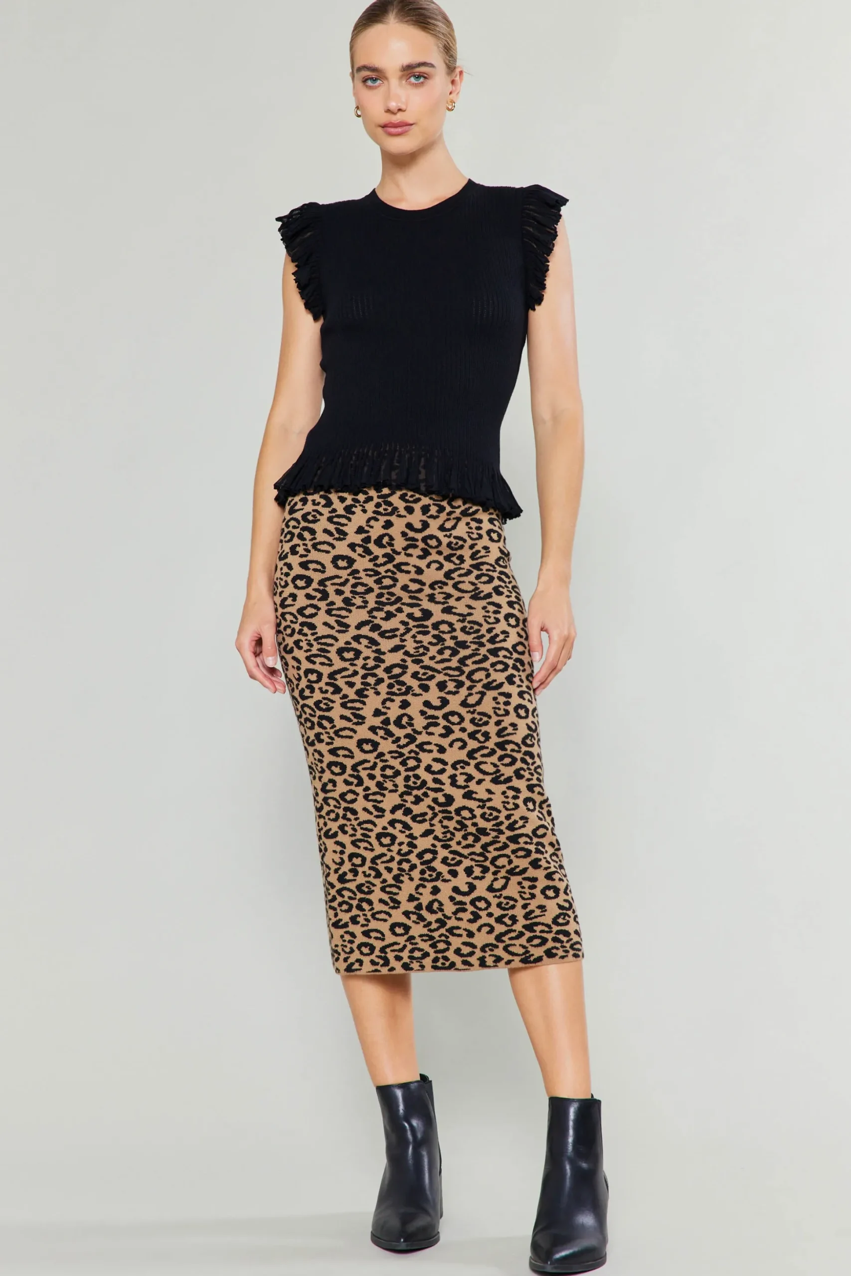 Flutter Sleeve Sweater Top