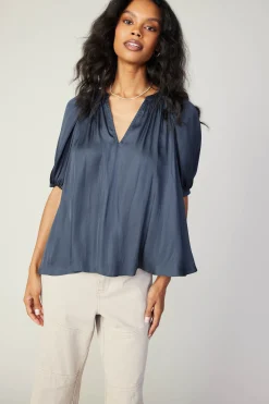 Gathered Neckline Blouse