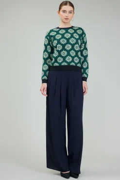 Geo Floral Pullover Sweater