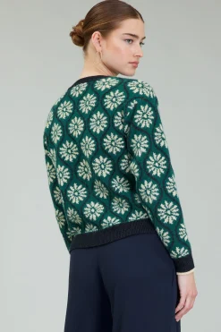 Geo Floral Pullover Sweater