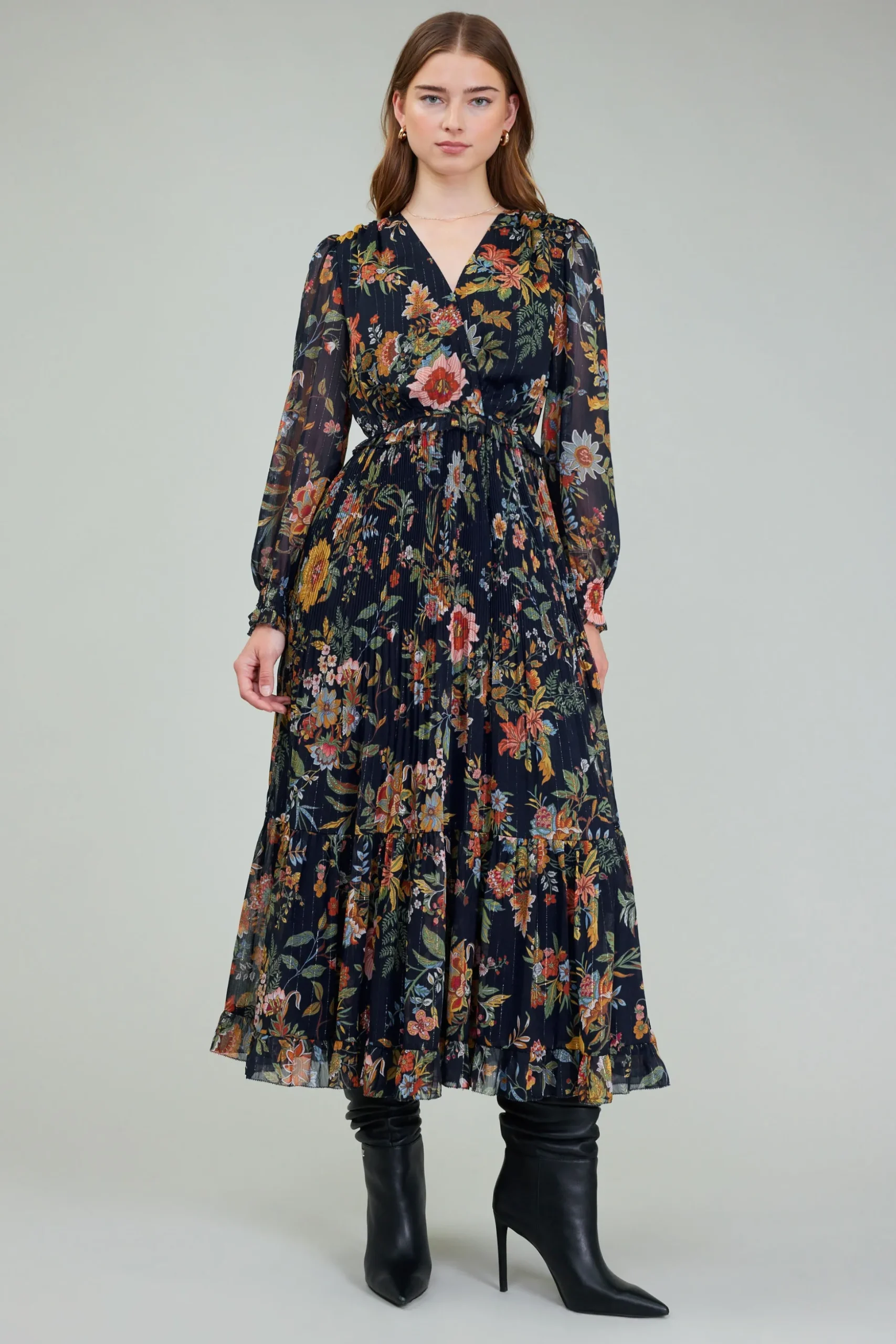 Glimmer Botanical Maxi Dress