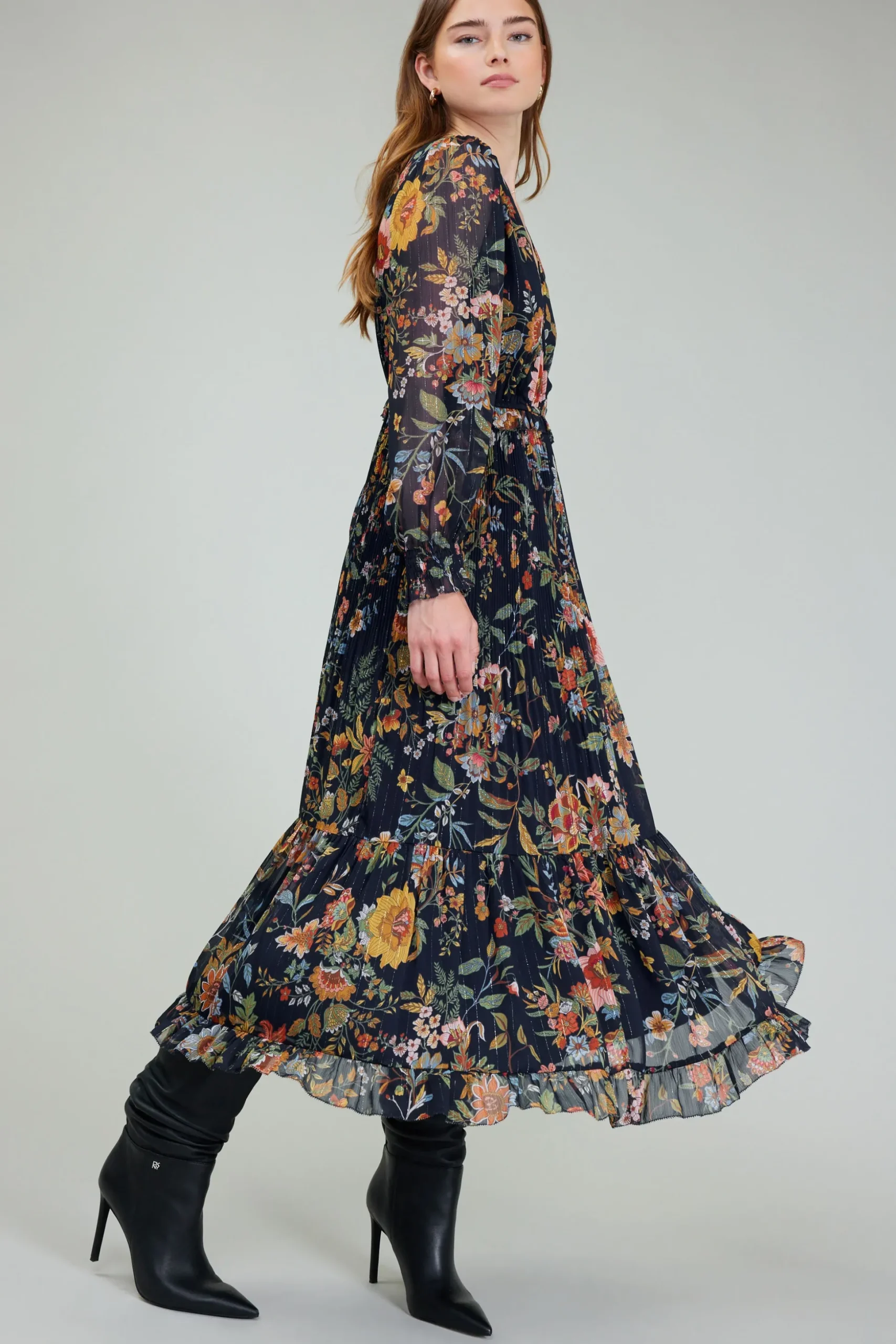 Glimmer Botanical Maxi Dress