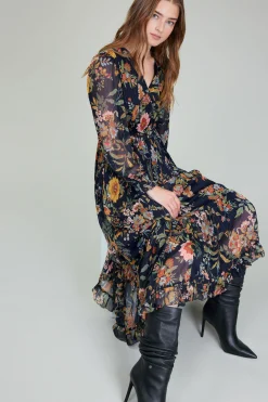 Glimmer Botanical Maxi Dress