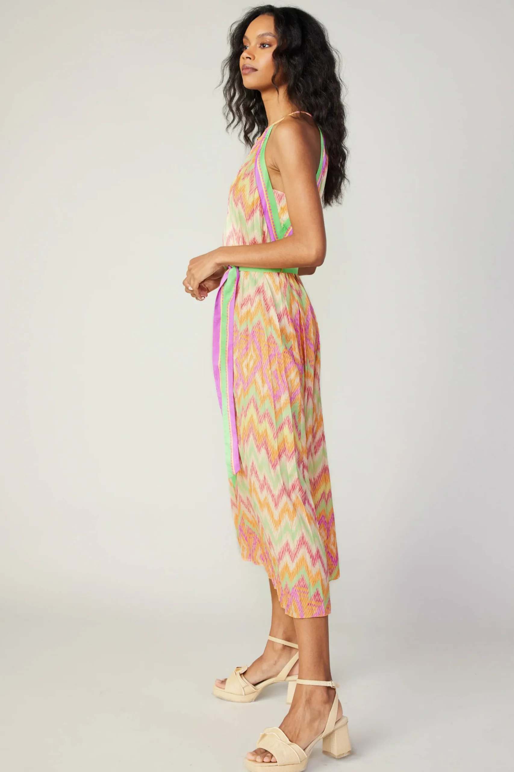 Gradient Chevron Midi Dress