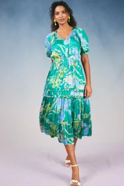 Hana Botanical Midi Dress