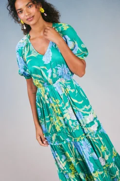 Hana Botanical Midi Dress