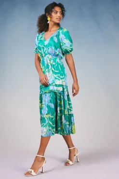 Hana Botanical Midi Dress