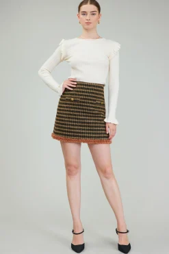 Houndstooth Mini Skirt