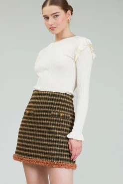 Houndstooth Mini Skirt