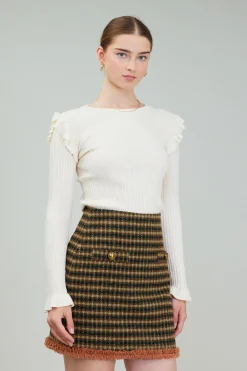 Houndstooth Mini Skirt