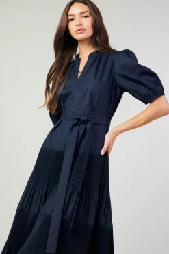 Ilana Pleated Midi Dress