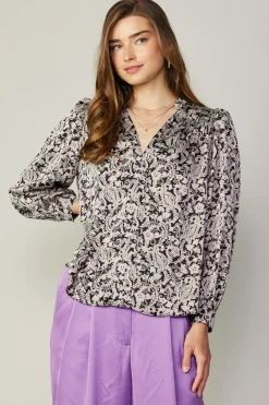 Jacquard Paisley Blouse