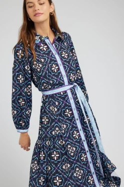 Kaleidoscope Motif Maxi Dress