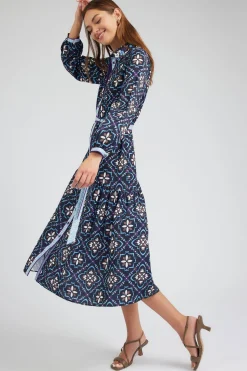 Kaleidoscope Motif Maxi Dress
