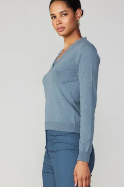 Lace Collar Sweater Top