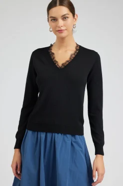 Lace Detail Sweater Top