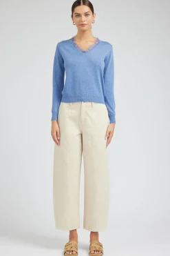 Lace Detail Sweater Top