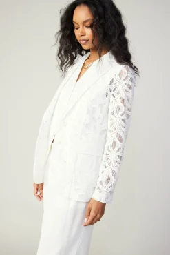 Lace Single Breasted Blazer
