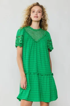 Lace Sleeve Mini Dress