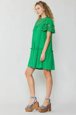 Lace Sleeve Mini Dress