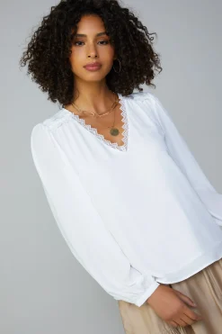 Lace Trim Blouse