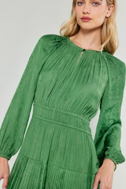 Laraline Paisley Jacquard Midi Dress