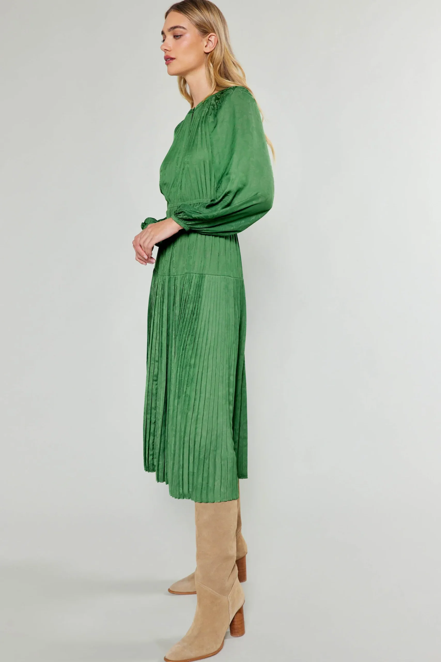 Laraline Paisley Jacquard Midi Dress