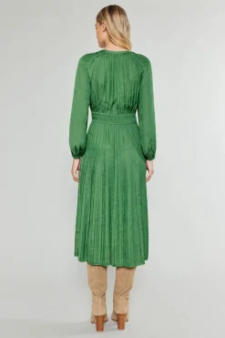 Laraline Paisley Jacquard Midi Dress