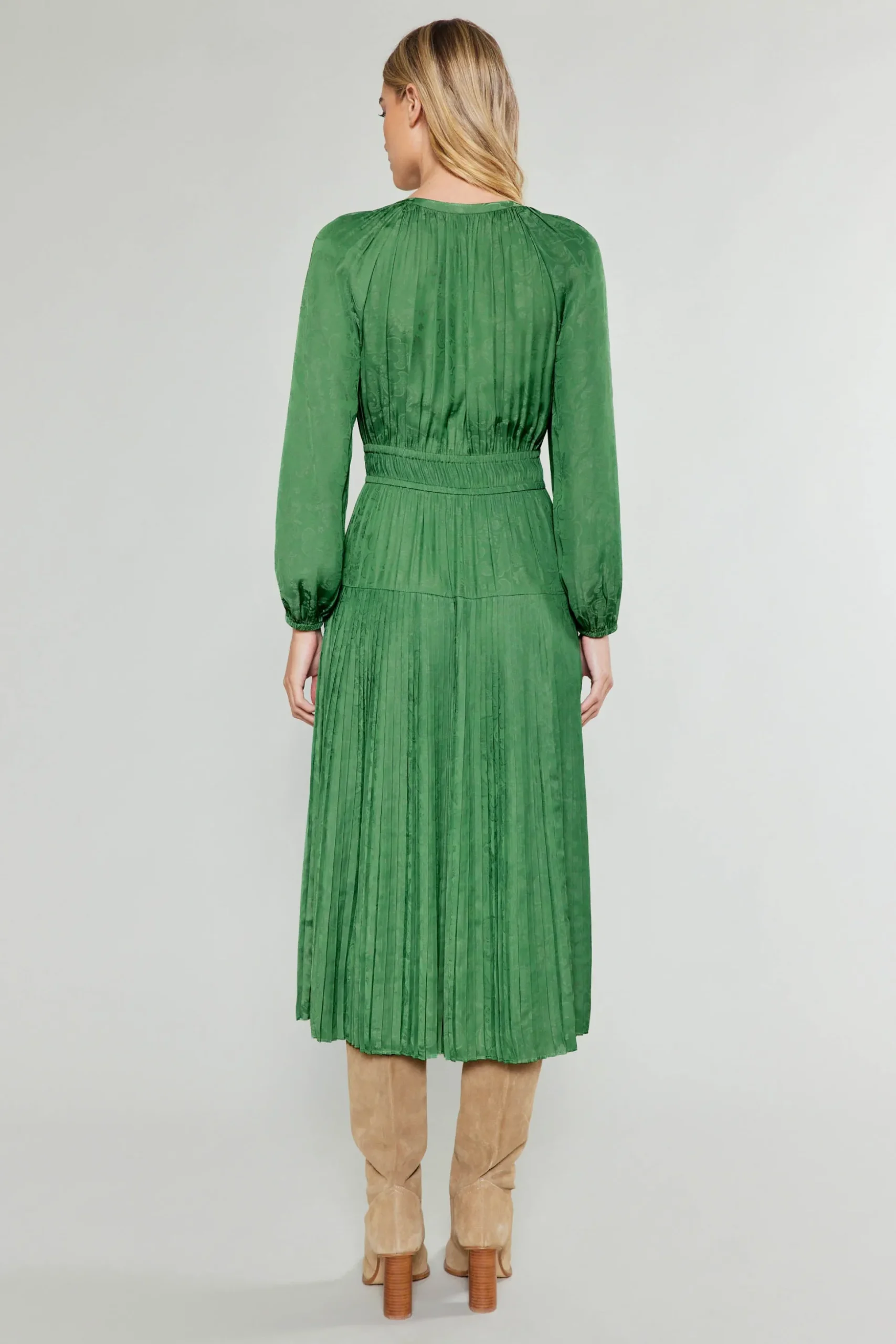 Laraline Paisley Jacquard Midi Dress