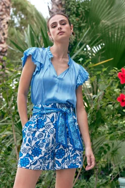 Layered Lace Sleeve Top