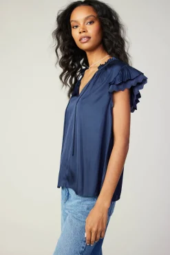 Layered Lace Sleeve Top