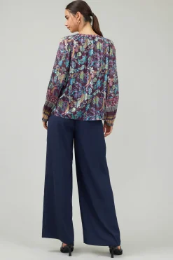 Lurex Floral Blouse