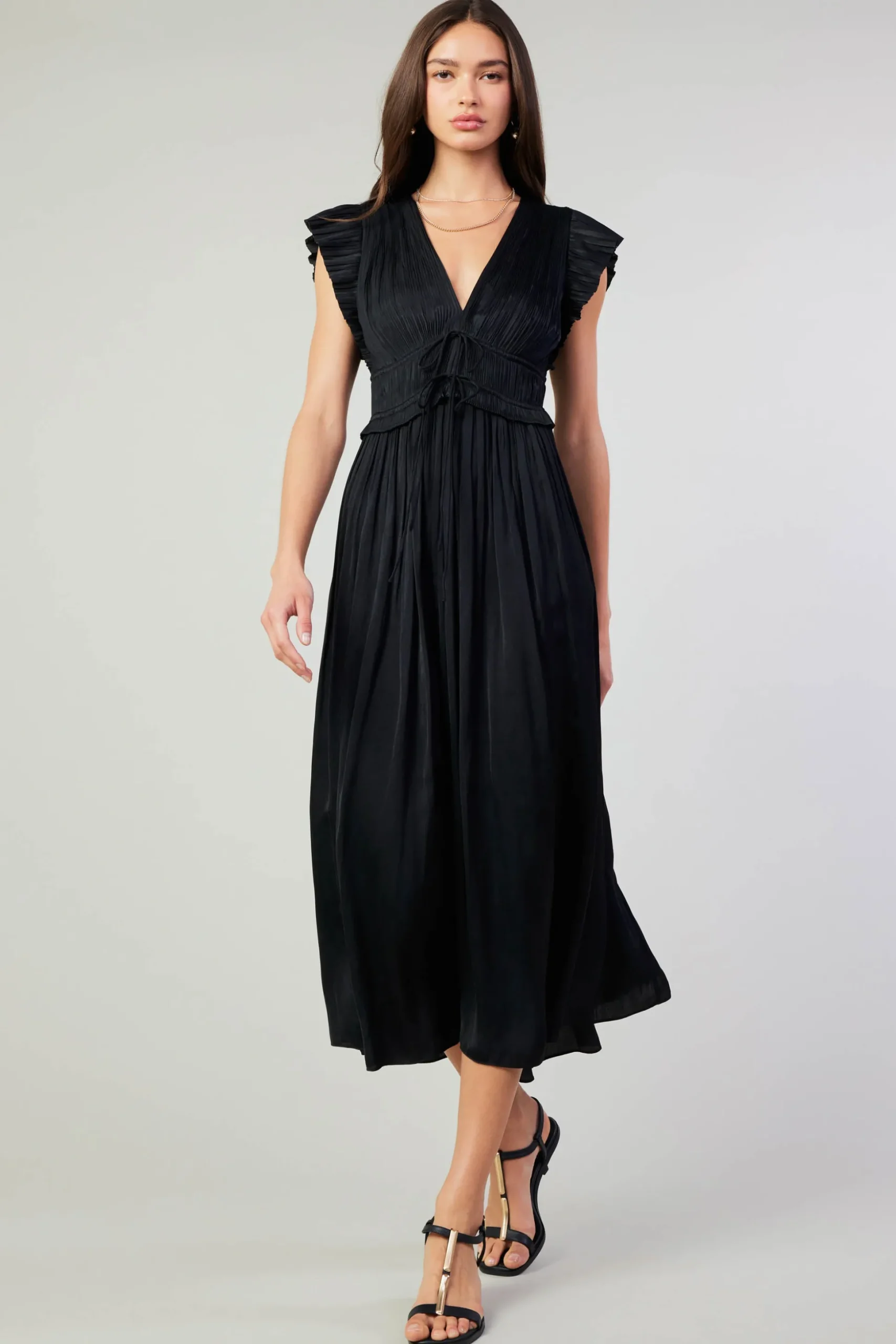 Mara Pleated Maxi Dress