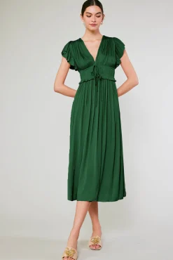 Mara Pleated Maxi Dress
