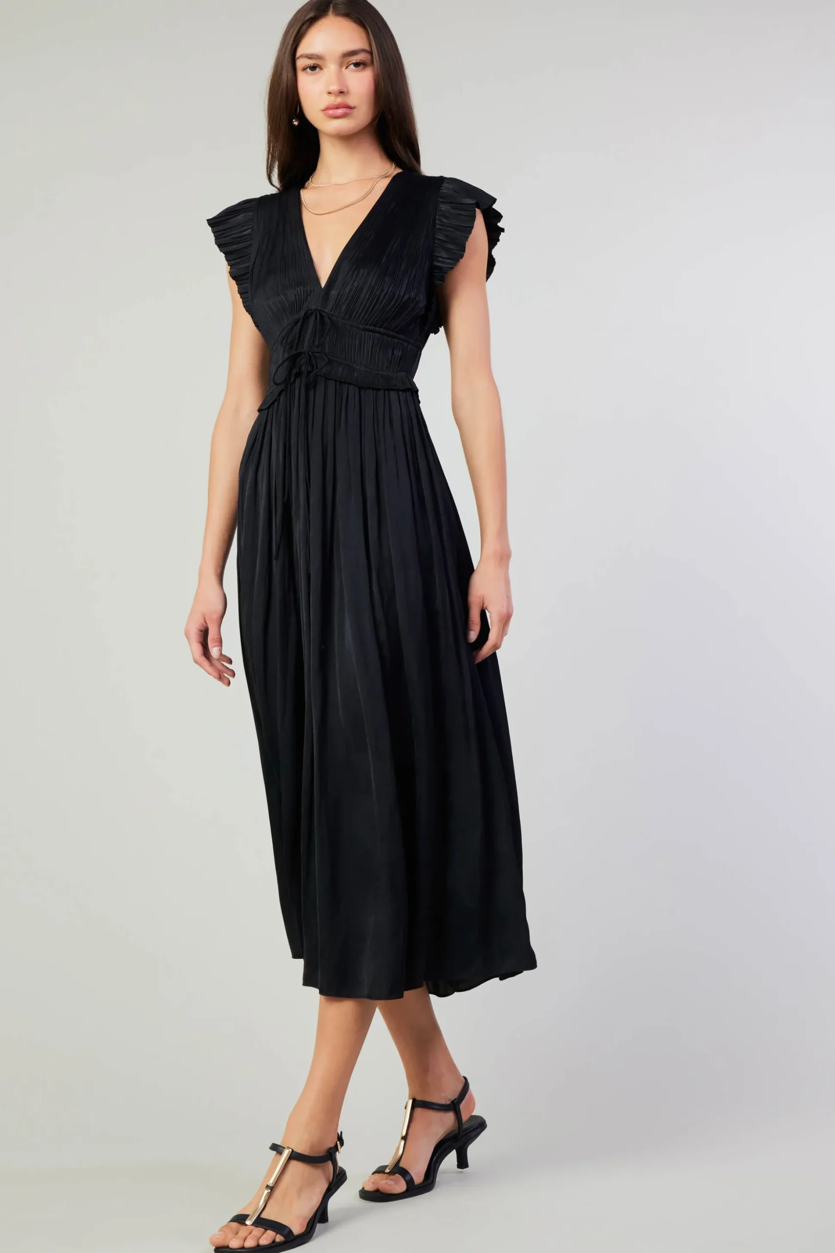 Mara Pleated Maxi Dress